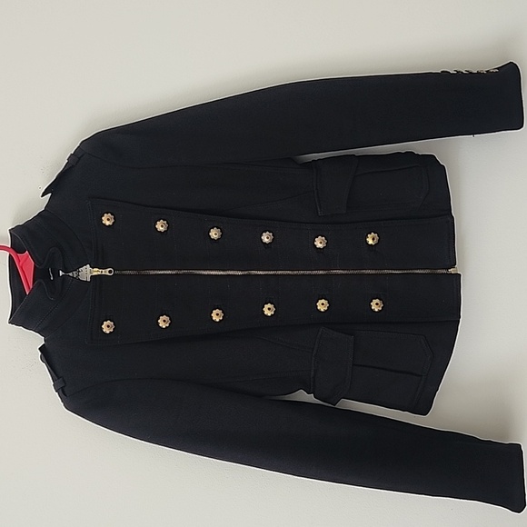 Zara Military Jacket 100% Cotton en black Size Small - Picture 2 of 14